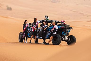 Couple enjoying VIP buggy adventure